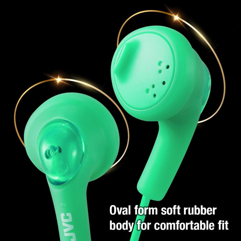 JVC HAF160G Gumy Ear Bud Headphone Green - Image 3
